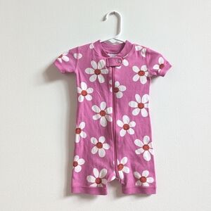 Hanna Andersson Shortie Hannajam Pink Daisy Pajamas Size 3-6m Organic